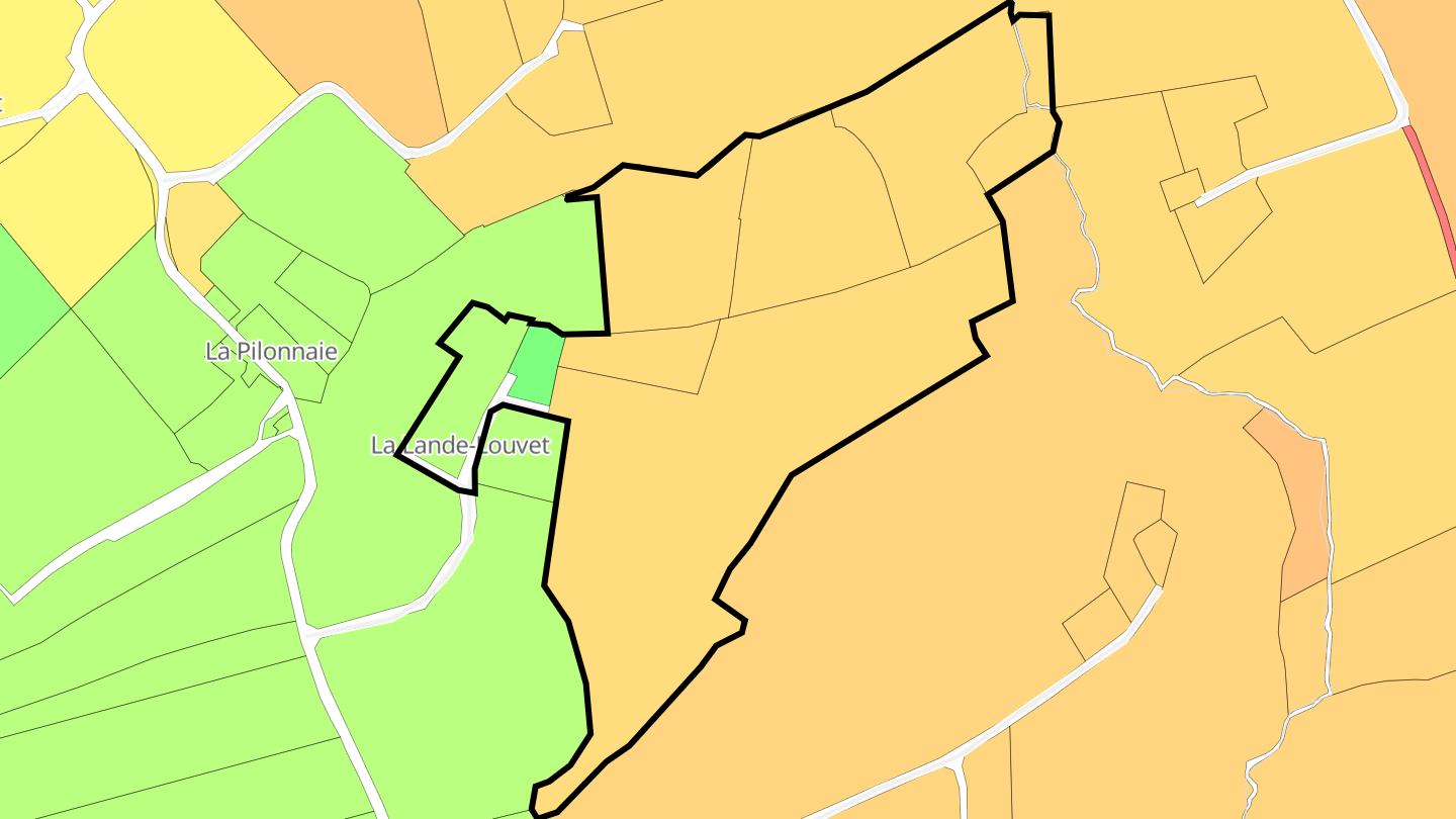 Carte des prix de l'immobilier La Lande-Louvet