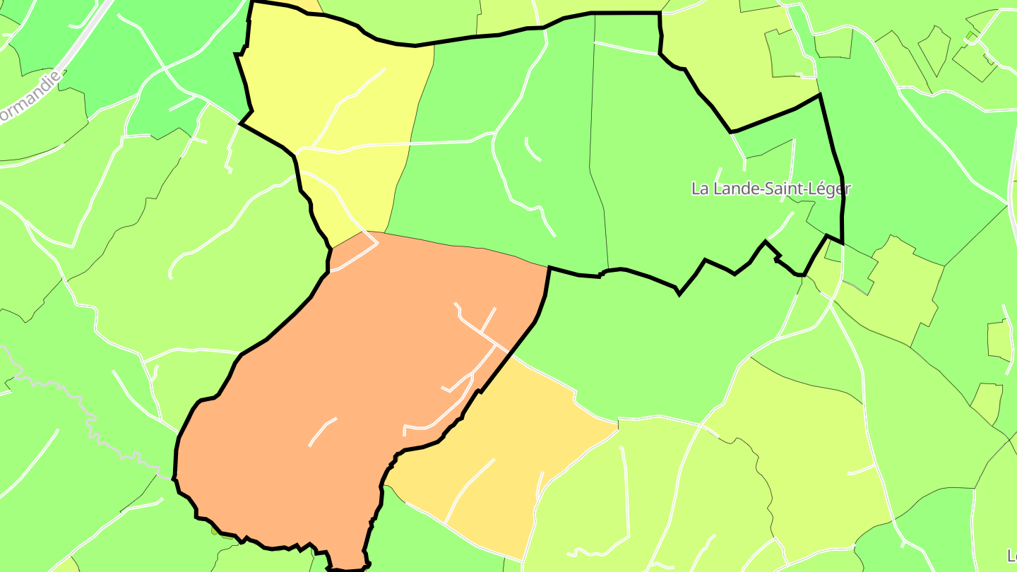 Carte des prix de l'immobilier La Lande-Saint-Léger