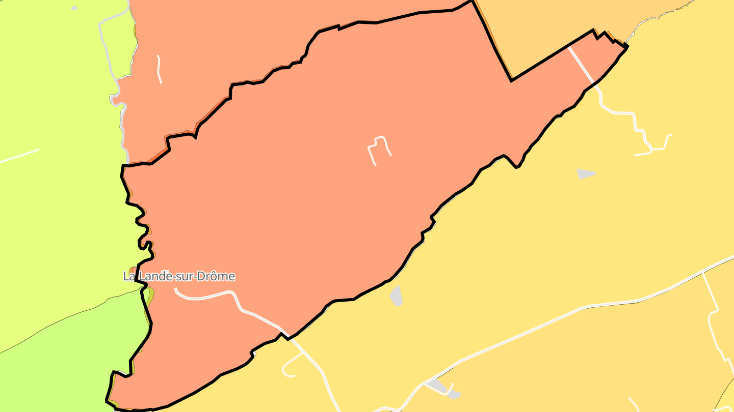 Carte des prix de l'immobilier La Lande-sur-Drôme