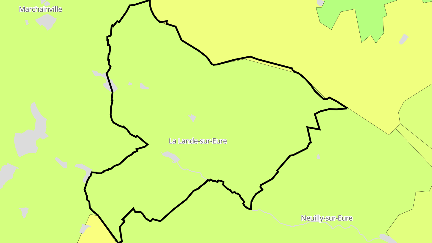 Carte des prix de l'immobilier La Lande-sur-Eure