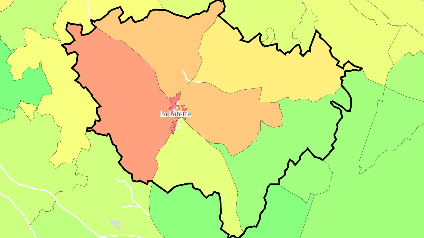 Carte des prix de l'immobilier La Latette
