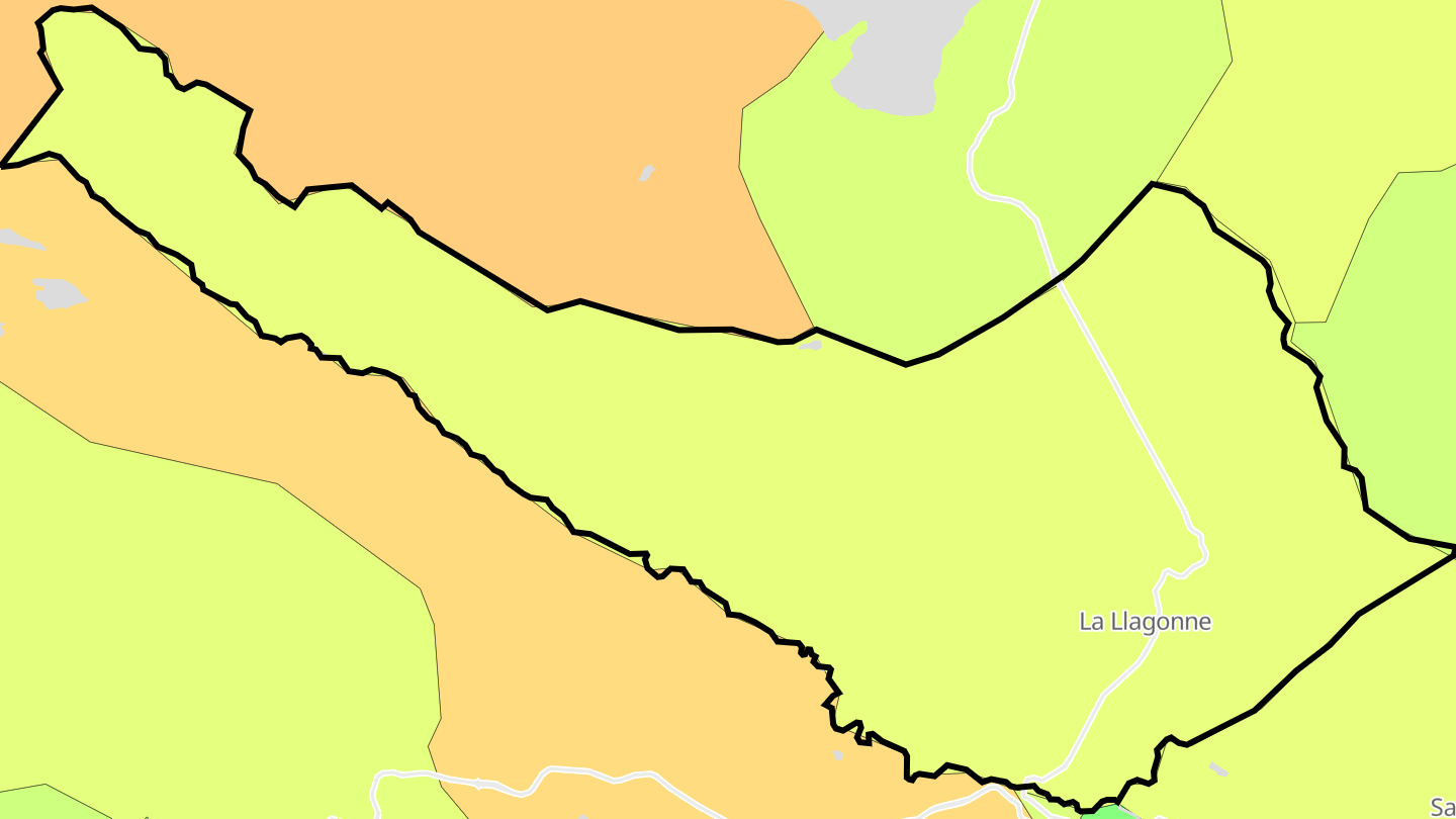 Carte des prix de l'immobilier La Llagonne