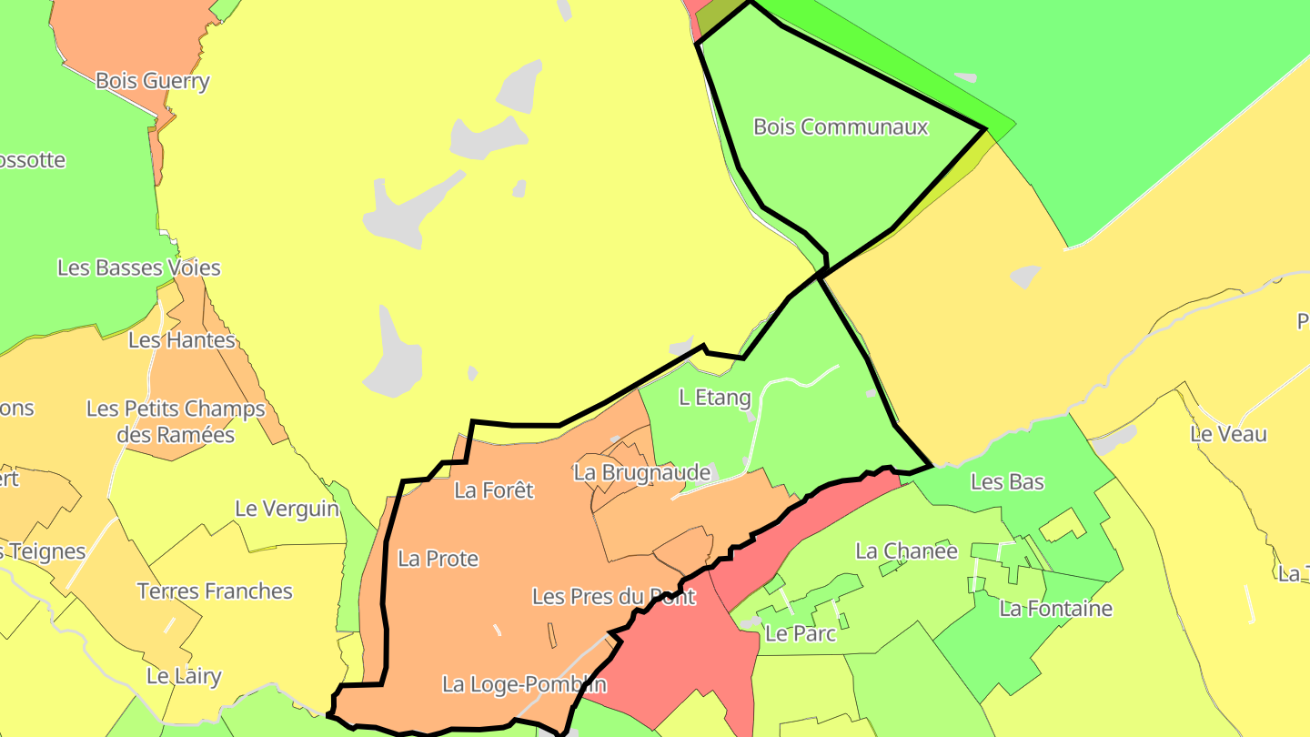 Carte des prix de l'immobilier La Loge-Pomblin