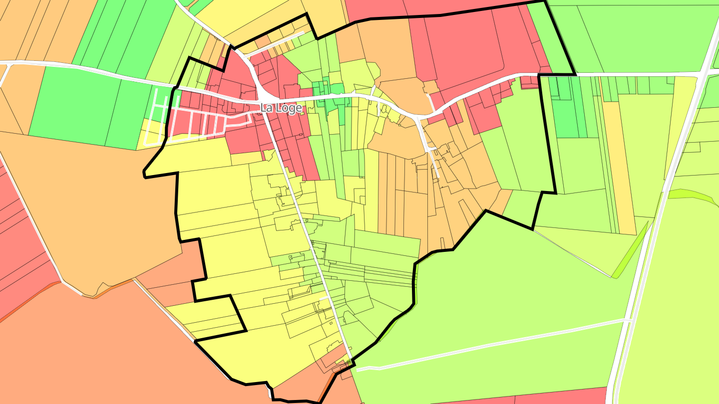 Carte des prix de l'immobilier La Loge