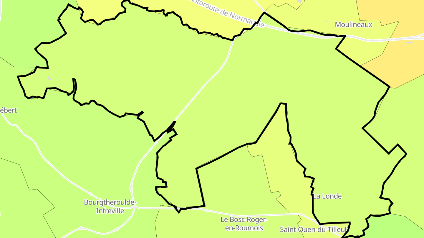 Carte des prix de l'immobilier La Londe