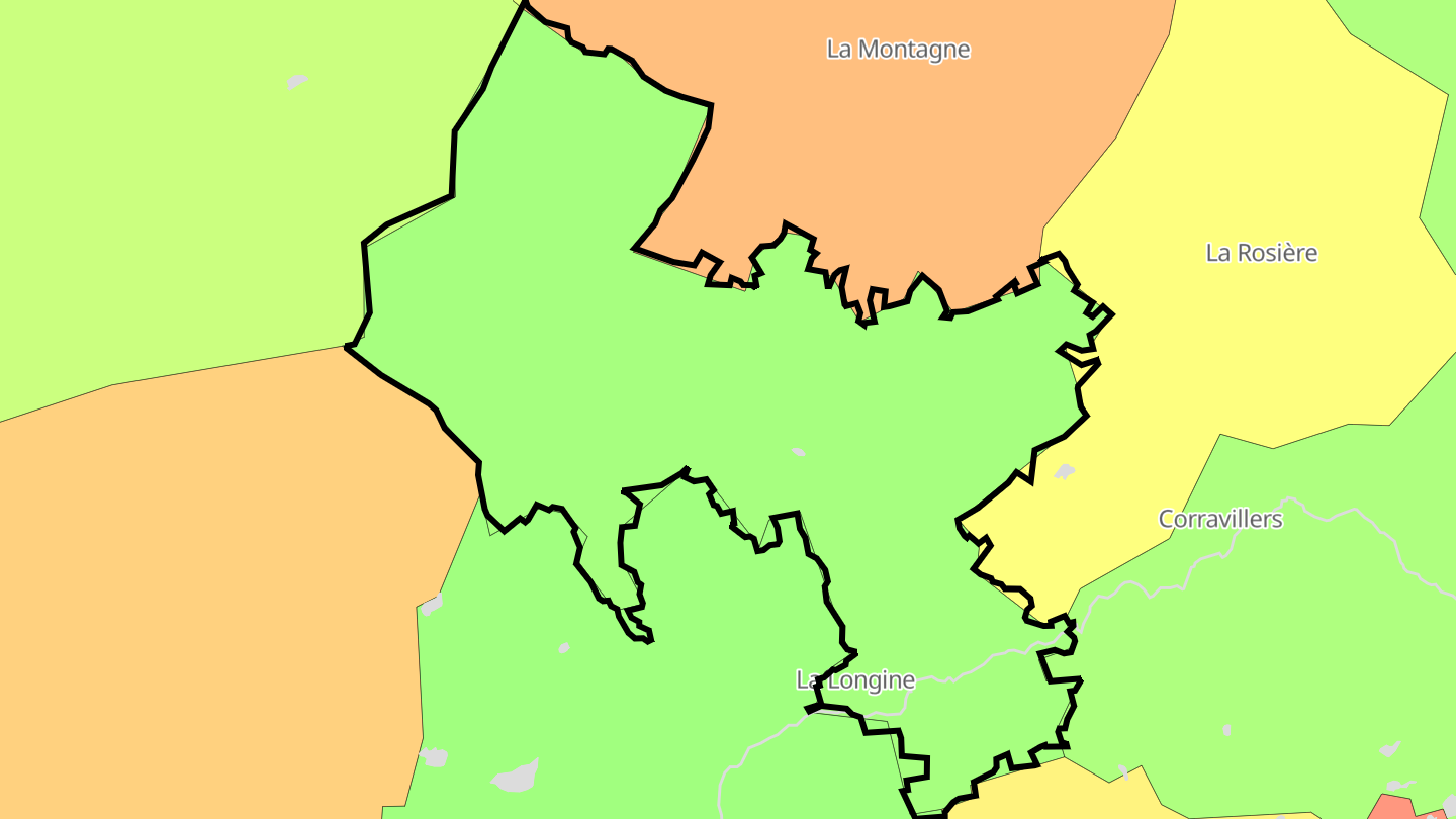 Carte des prix de l'immobilier La Longine