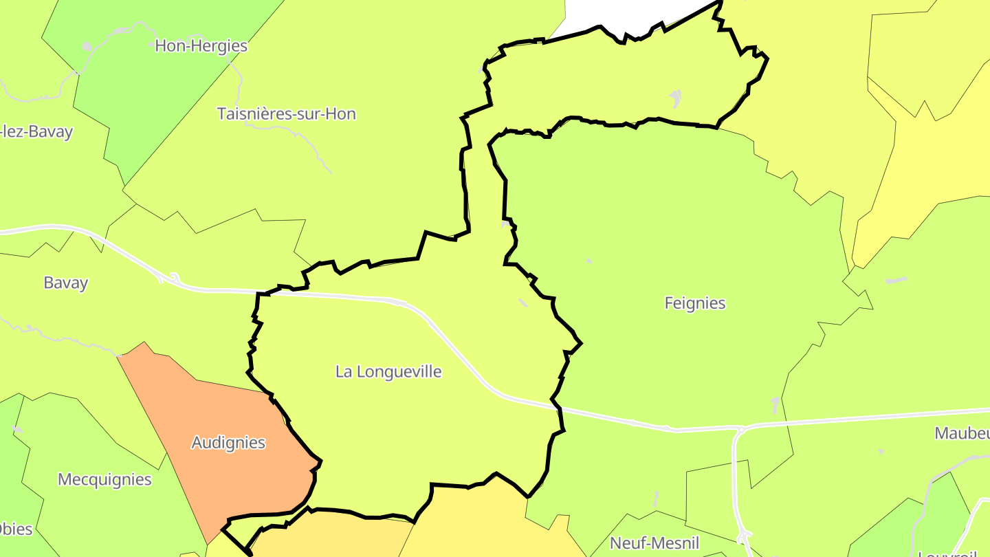 Carte des prix de l'immobilier La Longueville