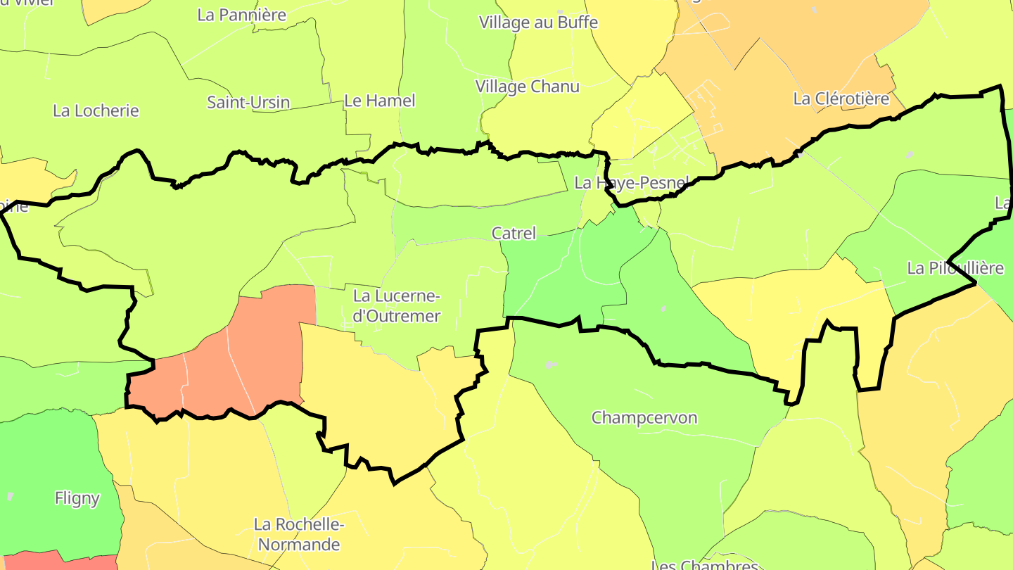 Carte des prix de l'immobilier La Lucerne-d'Outremer