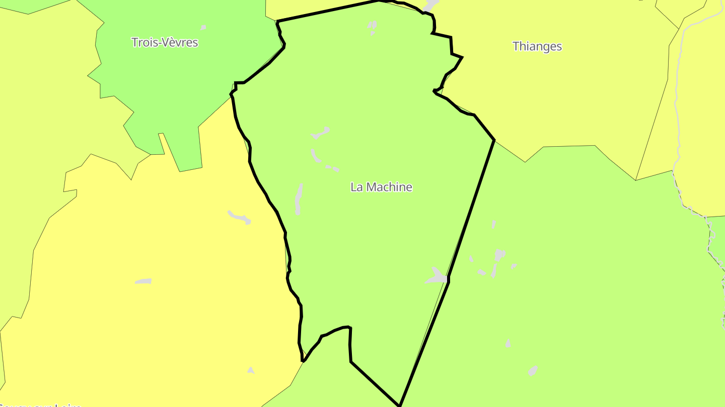Carte des prix de l'immobilier La Machine