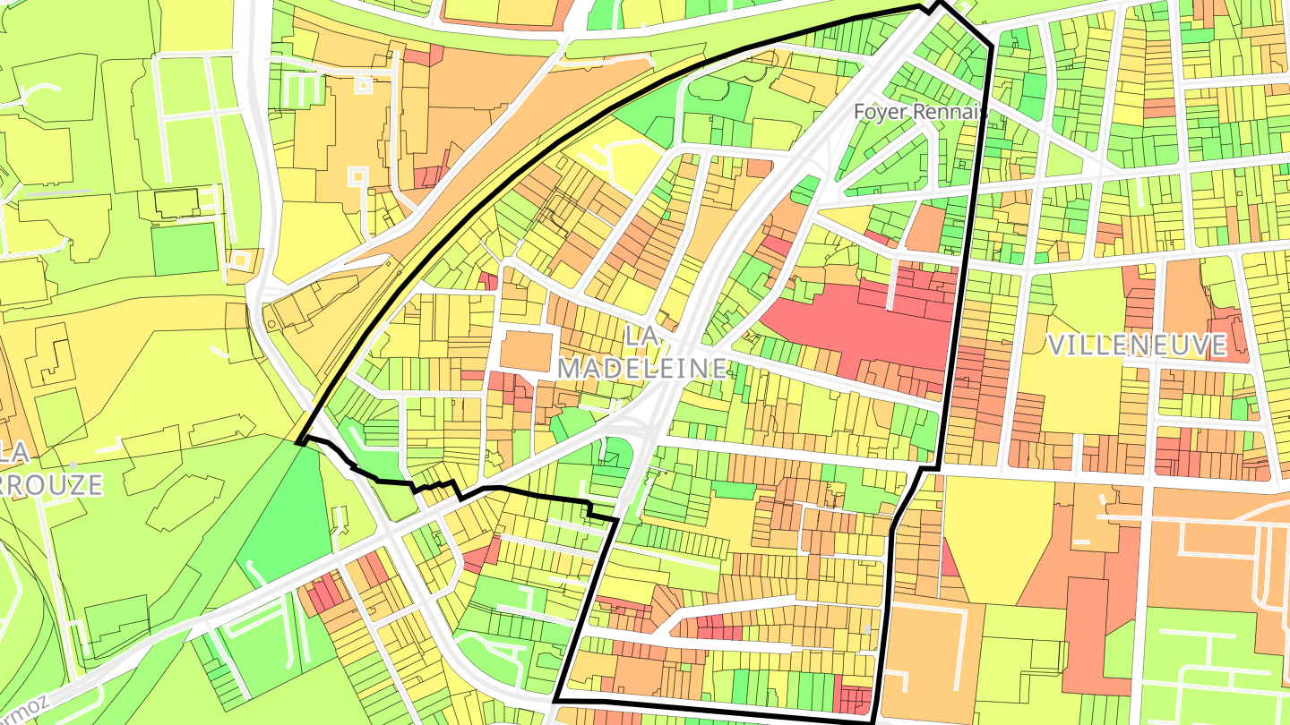 Carte des prix de l'immobilier La Madeleine