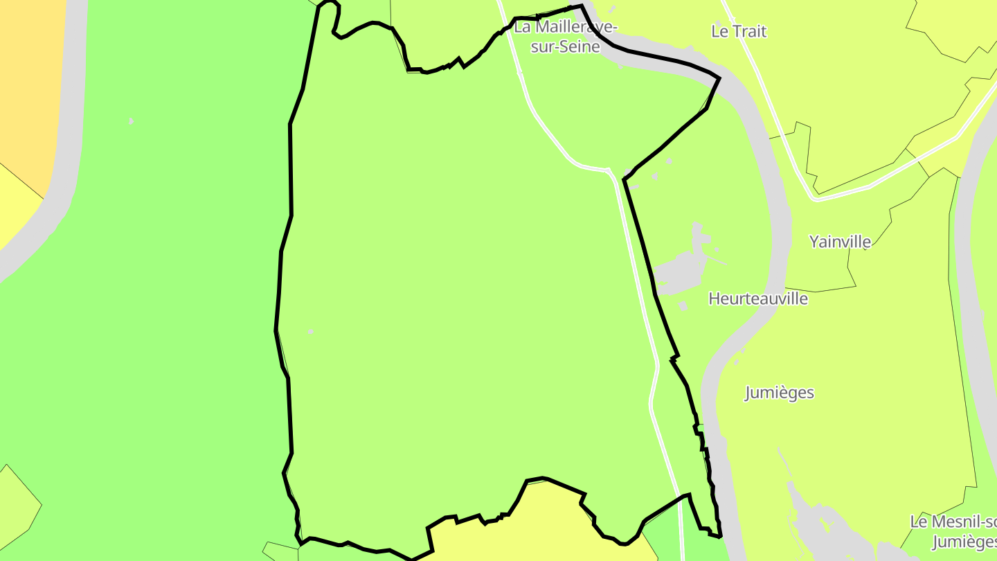Carte des prix de l'immobilier La Mailleraye-sur-Seine