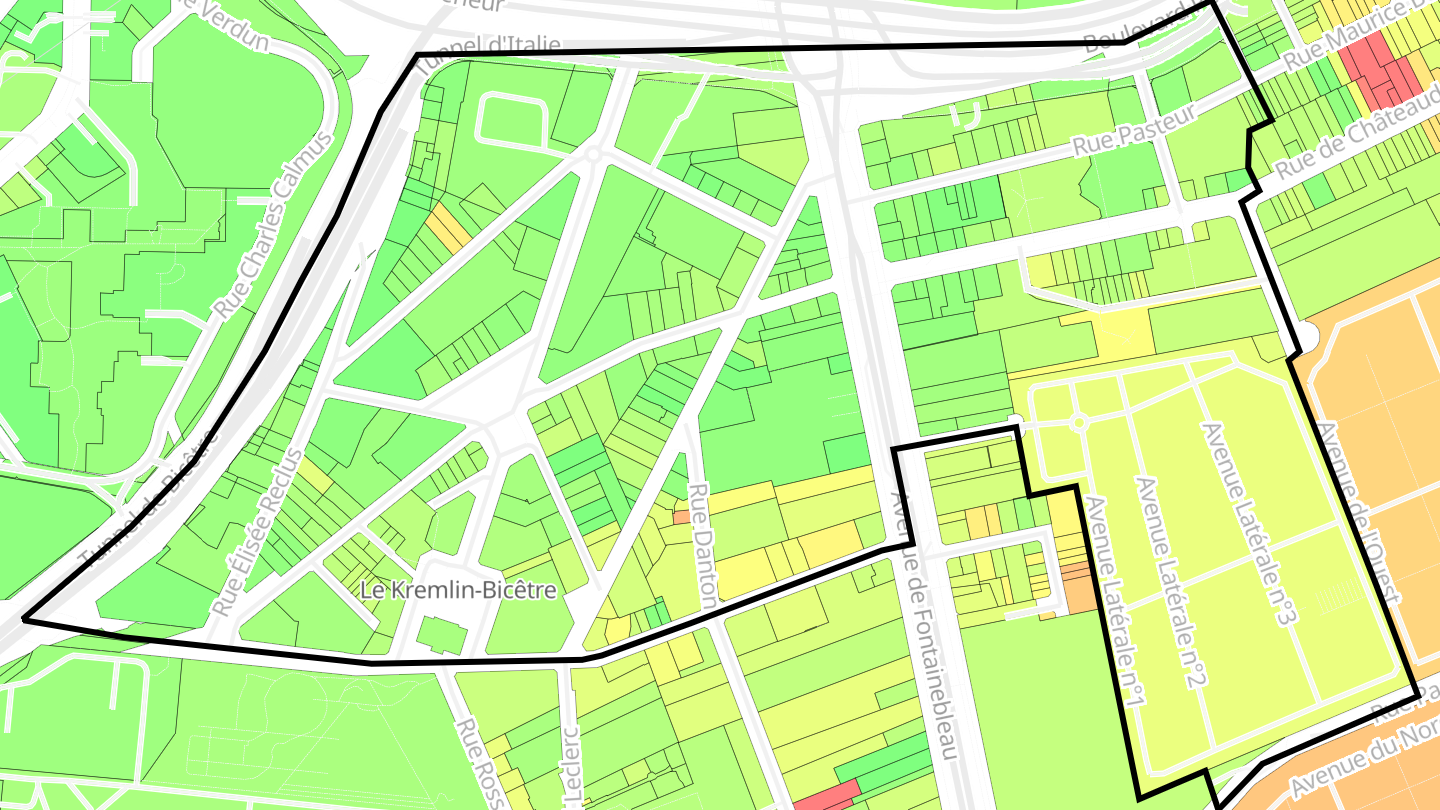 Carte des prix de l'immobilier La Mairie - Salengro