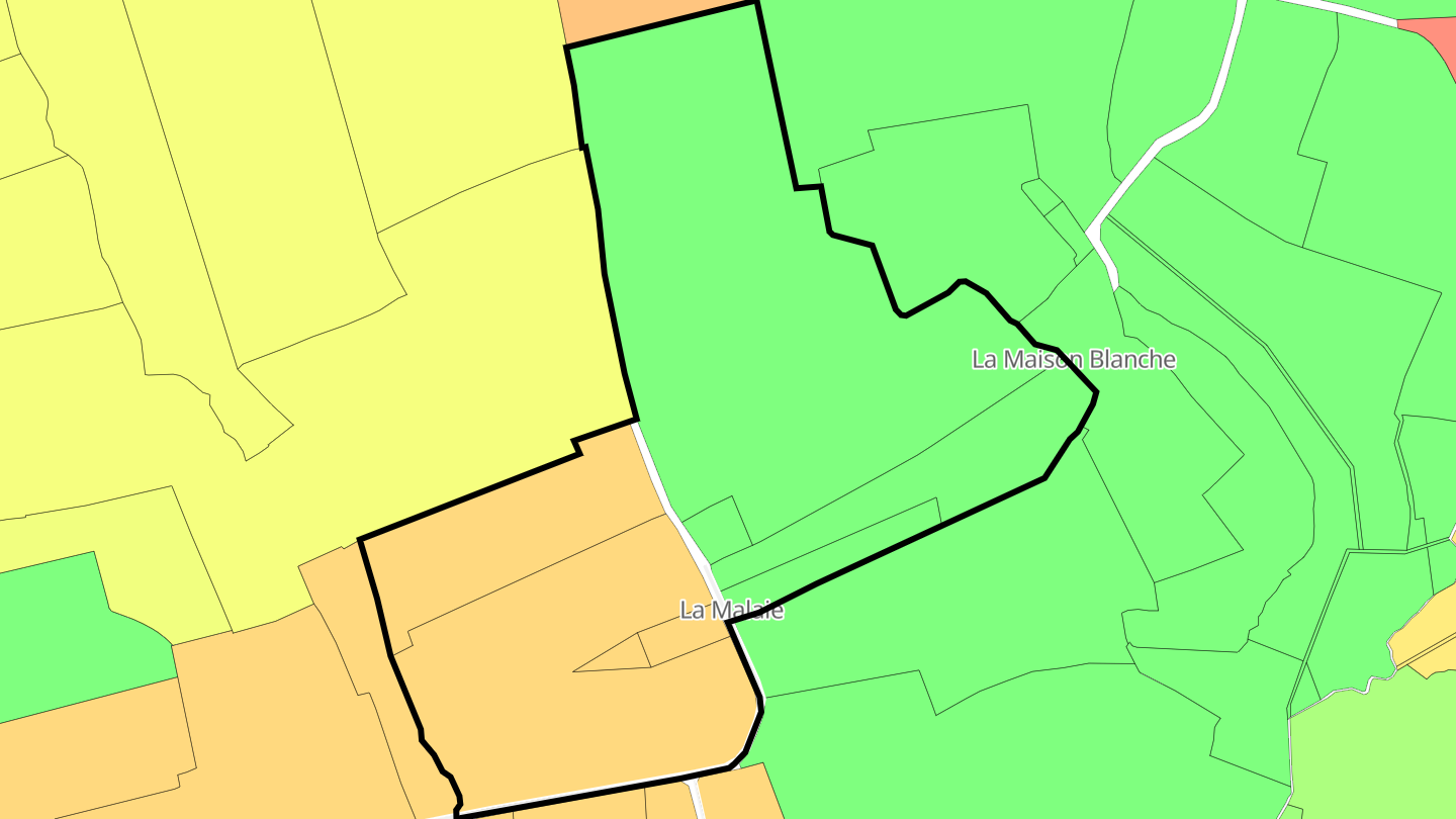 Carte des prix de l'immobilier La Malaie
