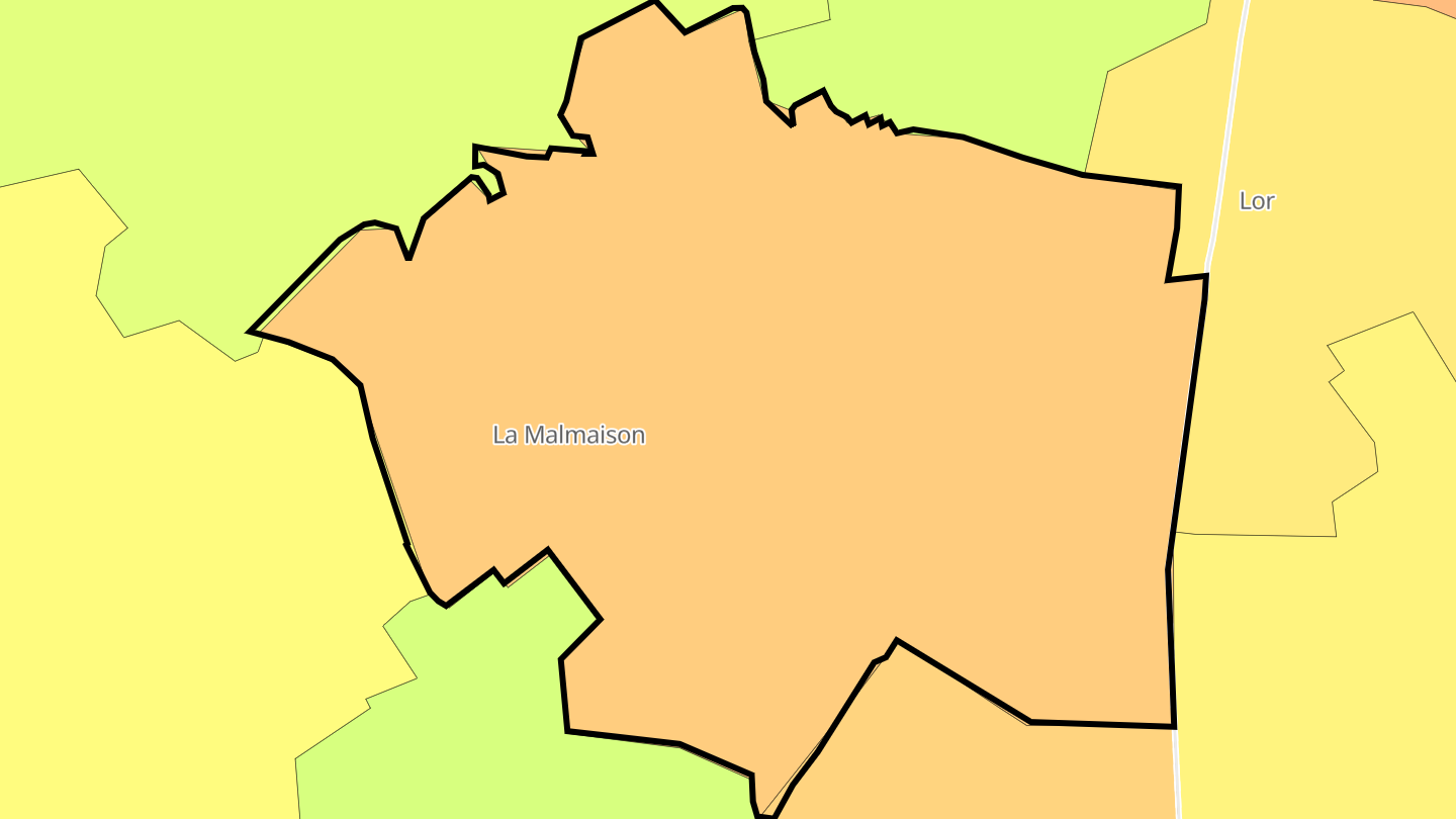 Carte des prix de l'immobilier La Malmaison