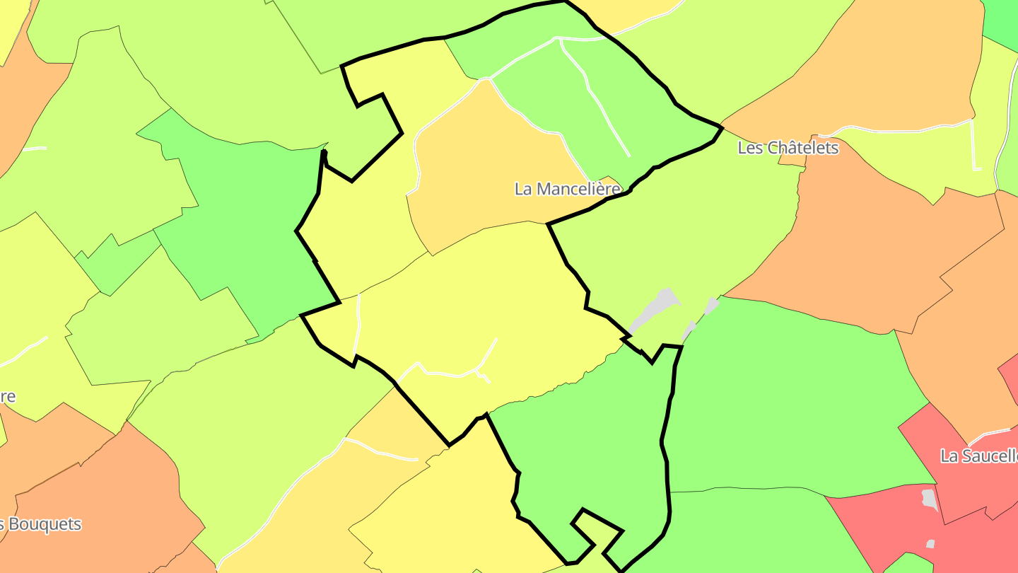 Carte des prix de l'immobilier La Mancelière