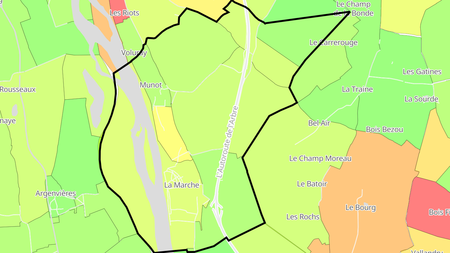 Carte des prix de l'immobilier La Marche