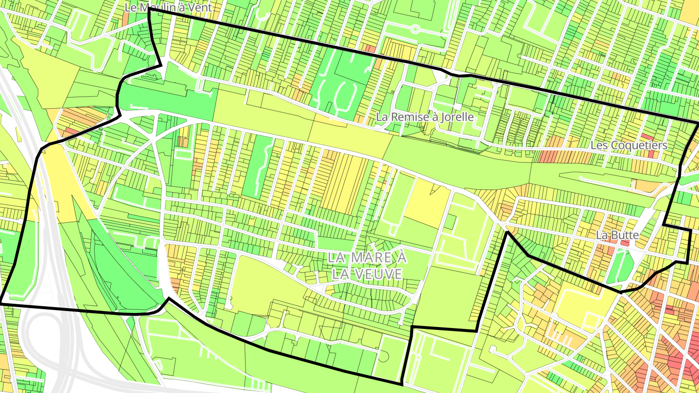 Carte des prix de l'immobilier La Mare à la Veuve - La Remise à Jorelle