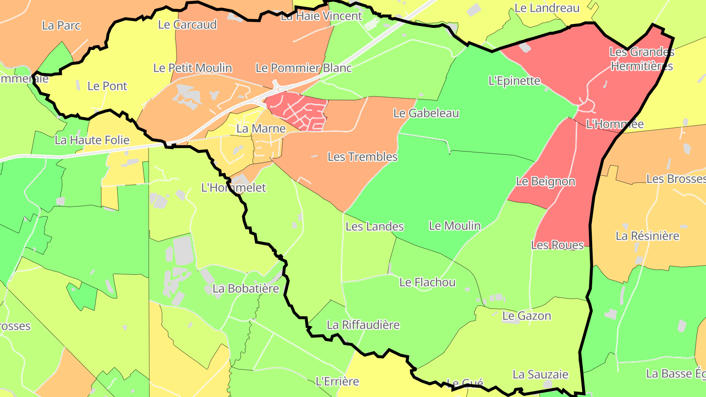 Carte des prix de l'immobilier La Marne