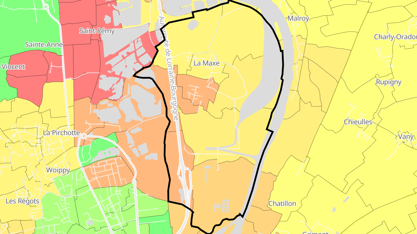 Carte des prix de l'immobilier La Maxe