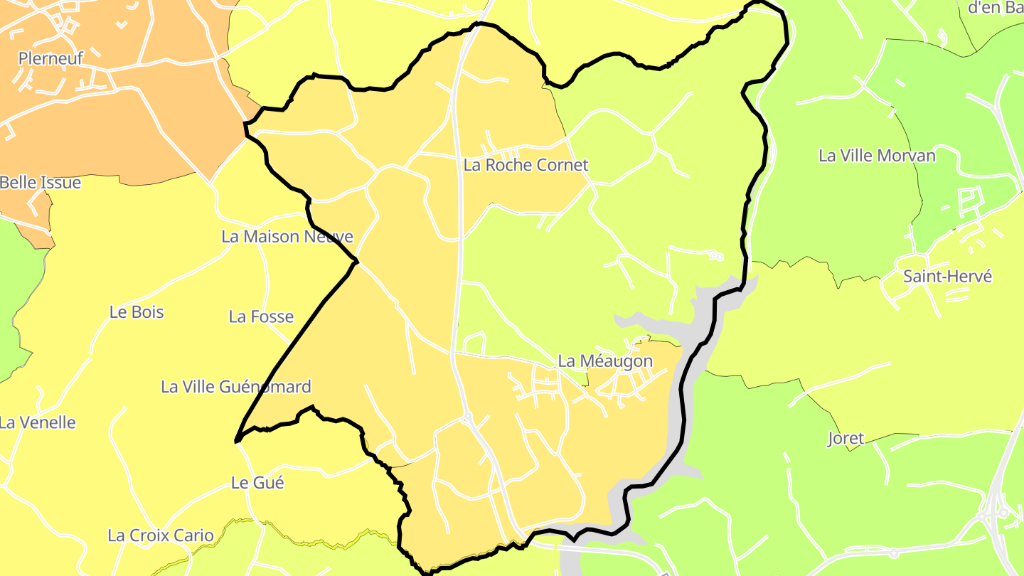 Carte des prix de l'immobilier La Méaugon