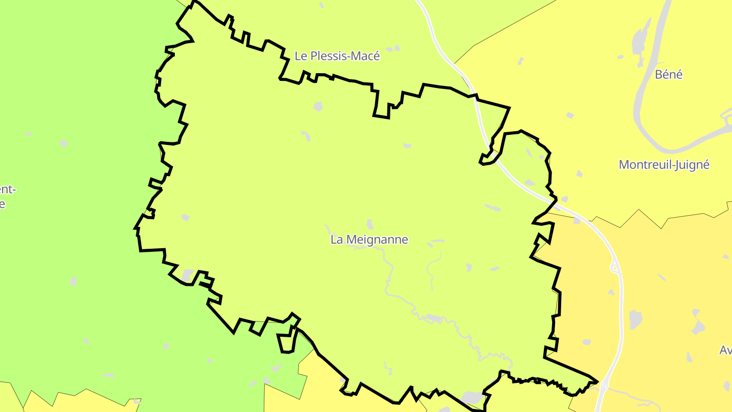 Carte des prix de l'immobilier La Meignanne