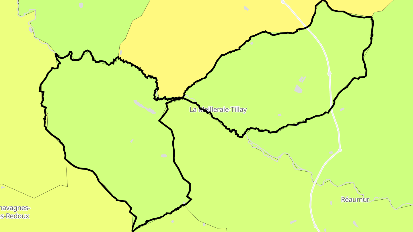 Carte des prix de l'immobilier La Meilleraie-Tillay