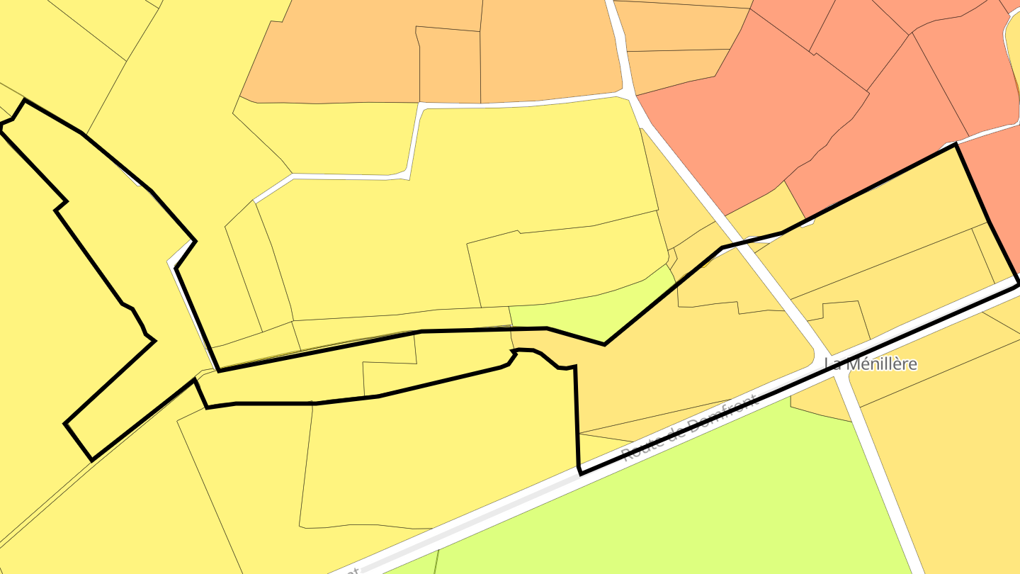 Carte des prix de l'immobilier La Ménillère