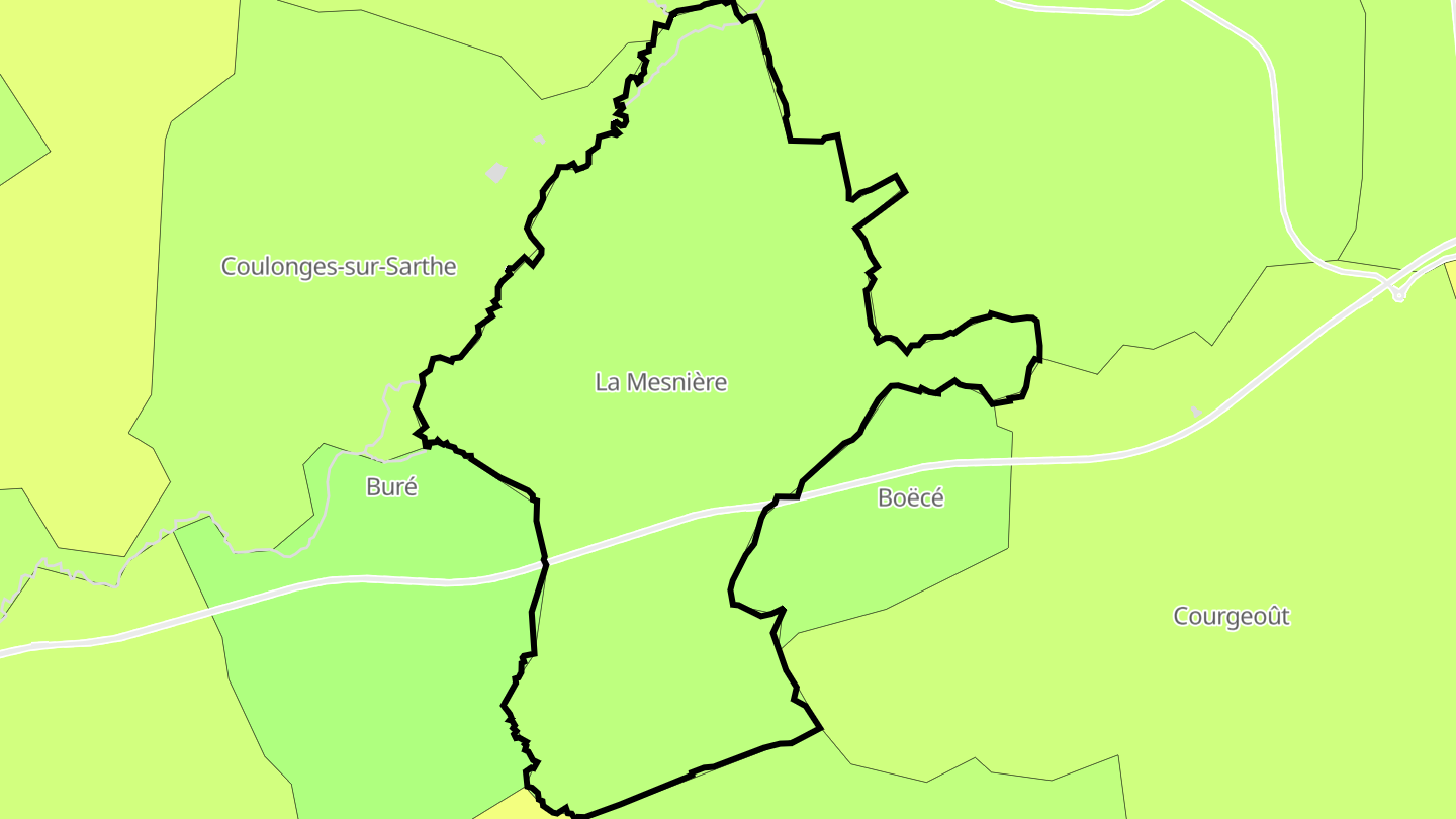 Carte des prix de l'immobilier La Mesnière