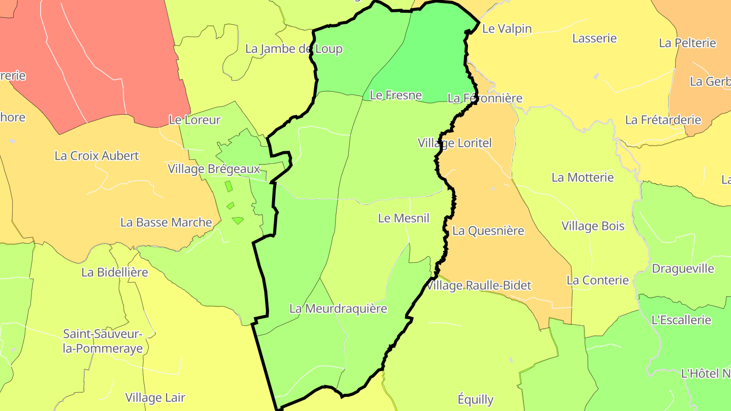 Carte des prix de l'immobilier La Meurdraquière