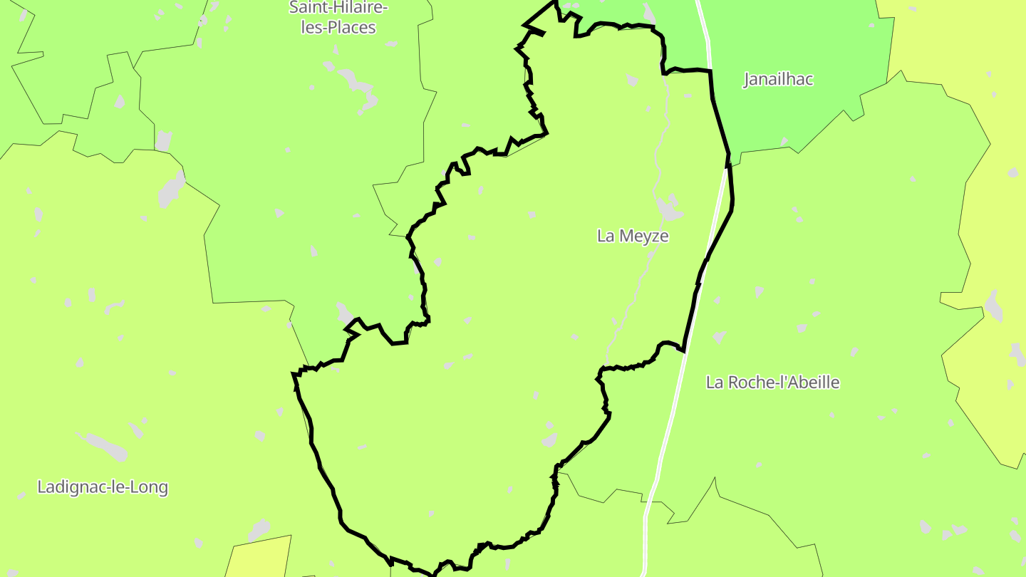 Carte des prix de l'immobilier La Meyze