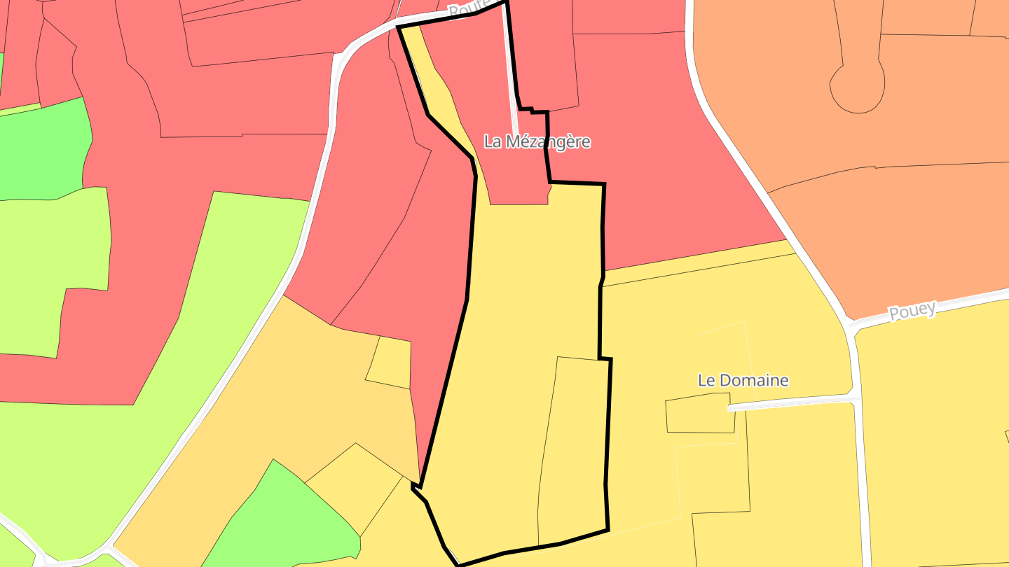 Carte des prix de l'immobilier La Mézangère