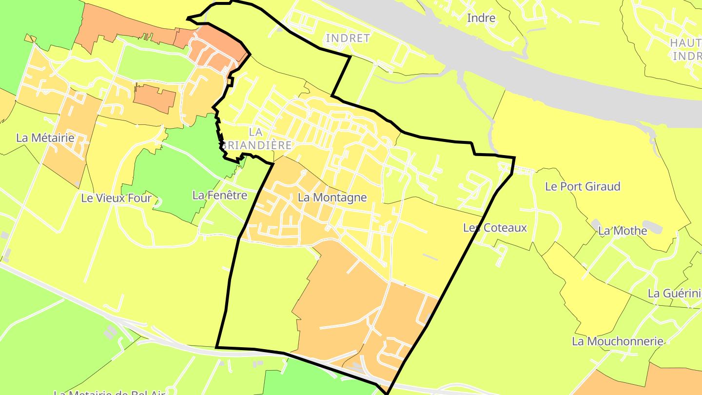 Carte des prix de l'immobilier La Montagne