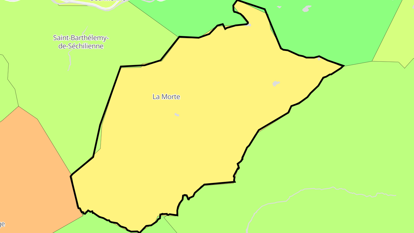 Carte des prix de l'immobilier La Morte