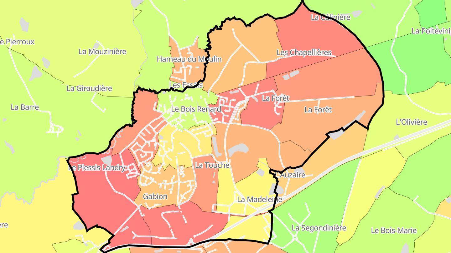Carte des prix de l'immobilier La Mothe-Achard