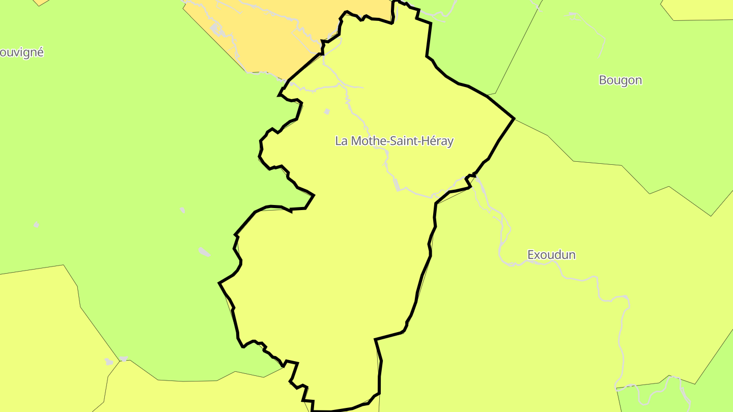 Carte des prix de l'immobilier La Mothe-Saint-Héray