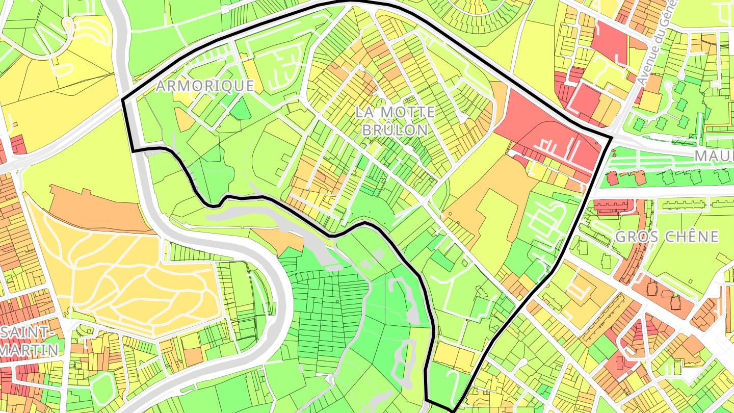 Carte des prix de l'immobilier La Motte Brûlon