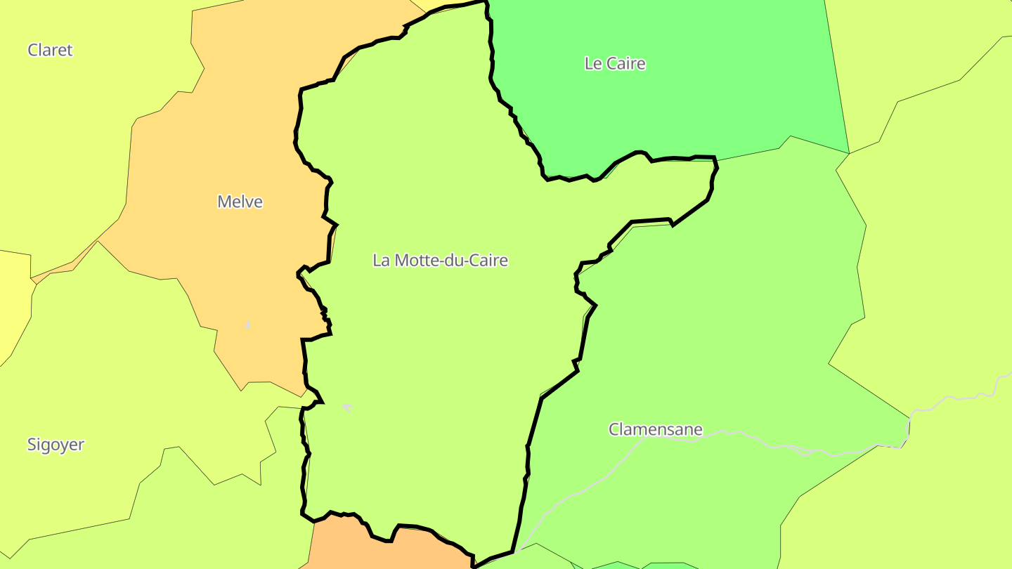 Carte des prix de l'immobilier La Motte-du-Caire