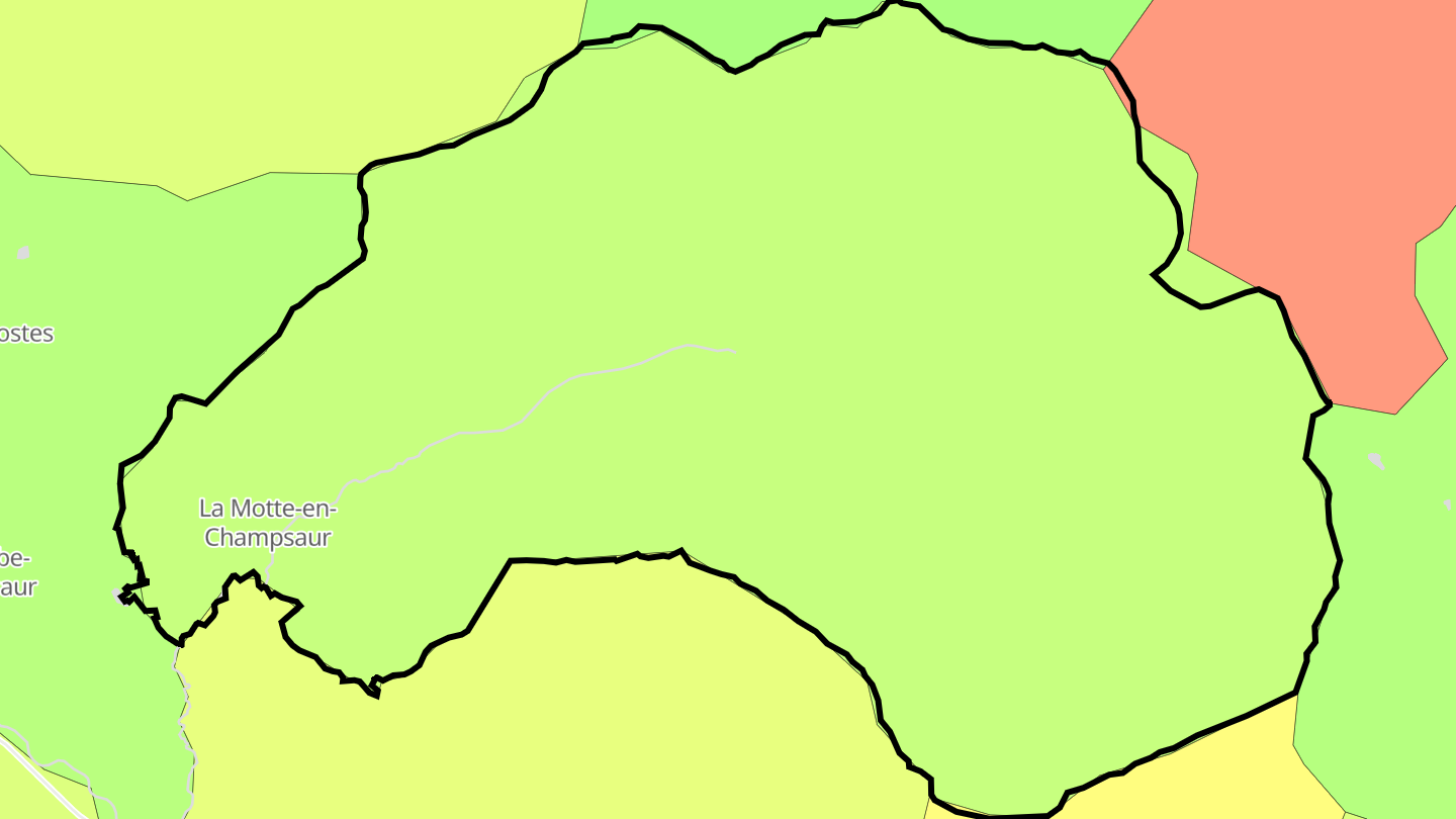 Carte des prix de l'immobilier La Motte-en-Champsaur