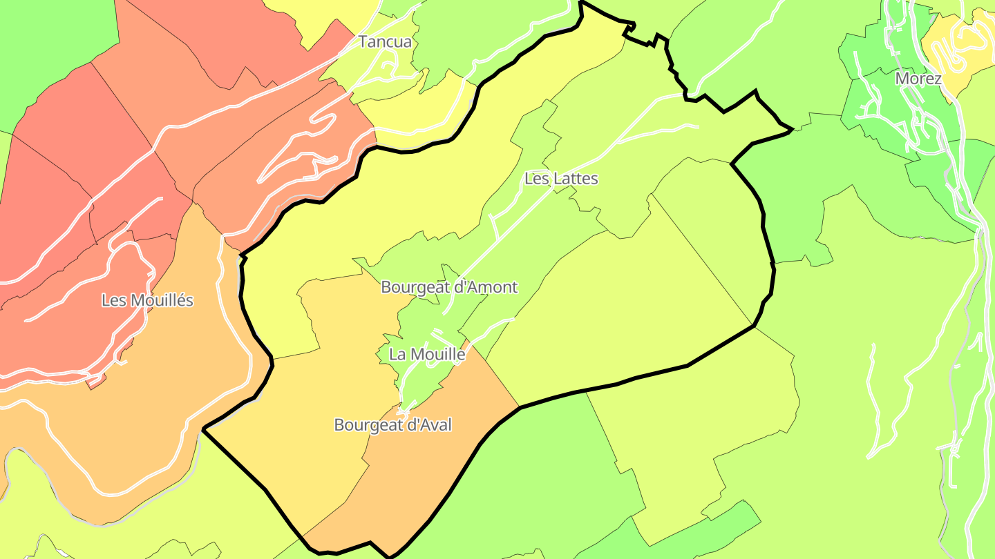 Carte des prix de l'immobilier La Mouille