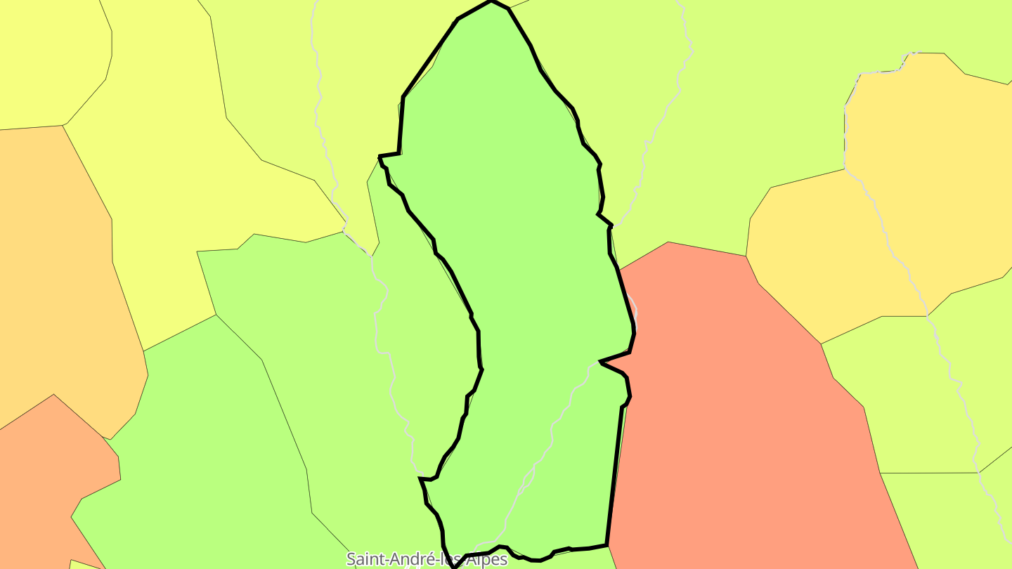 Carte des prix de l'immobilier La Mure-Argens