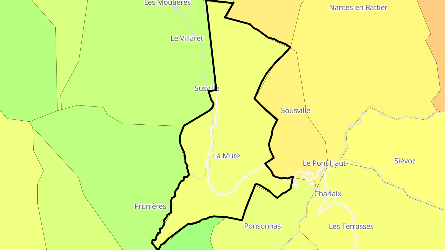 Carte des prix de l'immobilier La Mure