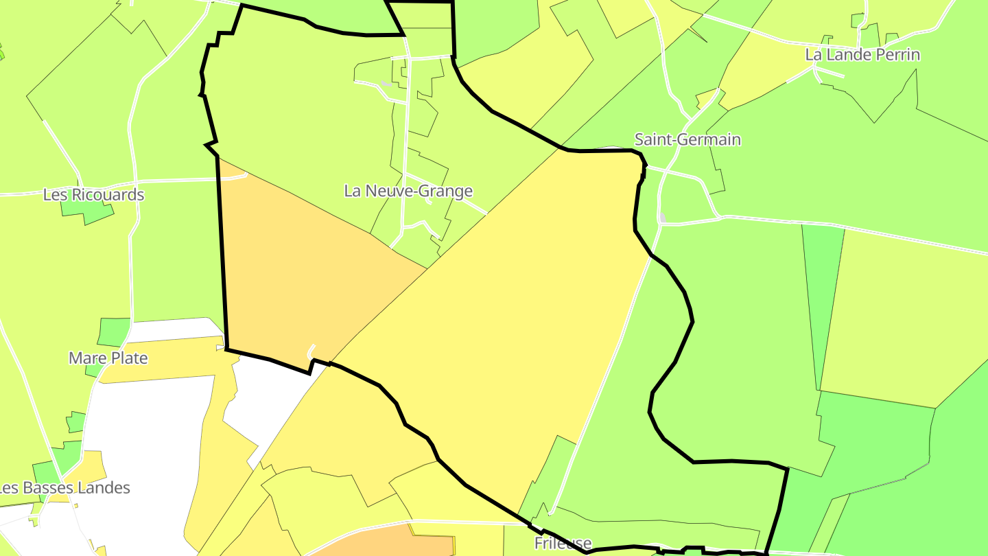 Carte des prix de l'immobilier La Neuve-Grange