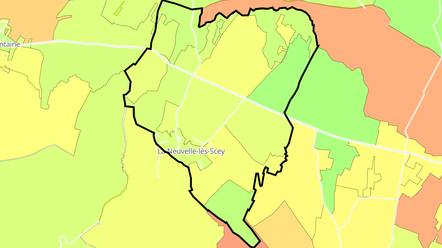 Carte des prix de l'immobilier La Neuvelle-lès-Scey