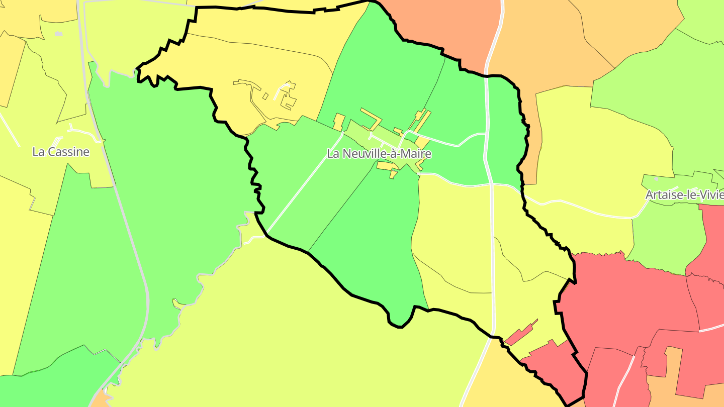 Carte des prix de l'immobilier La Neuville-à-Maire
