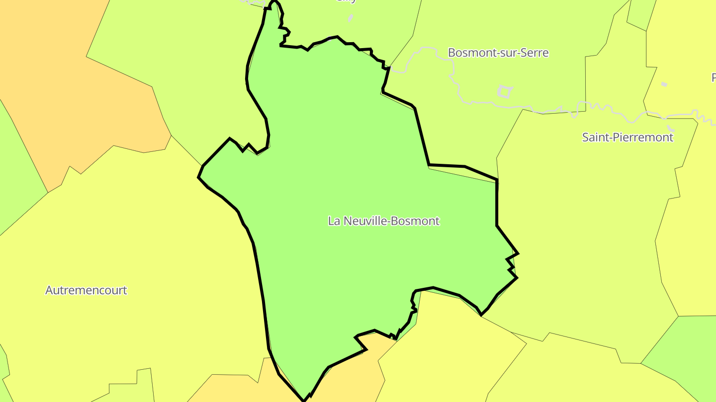 Carte des prix de l'immobilier La Neuville-Bosmont