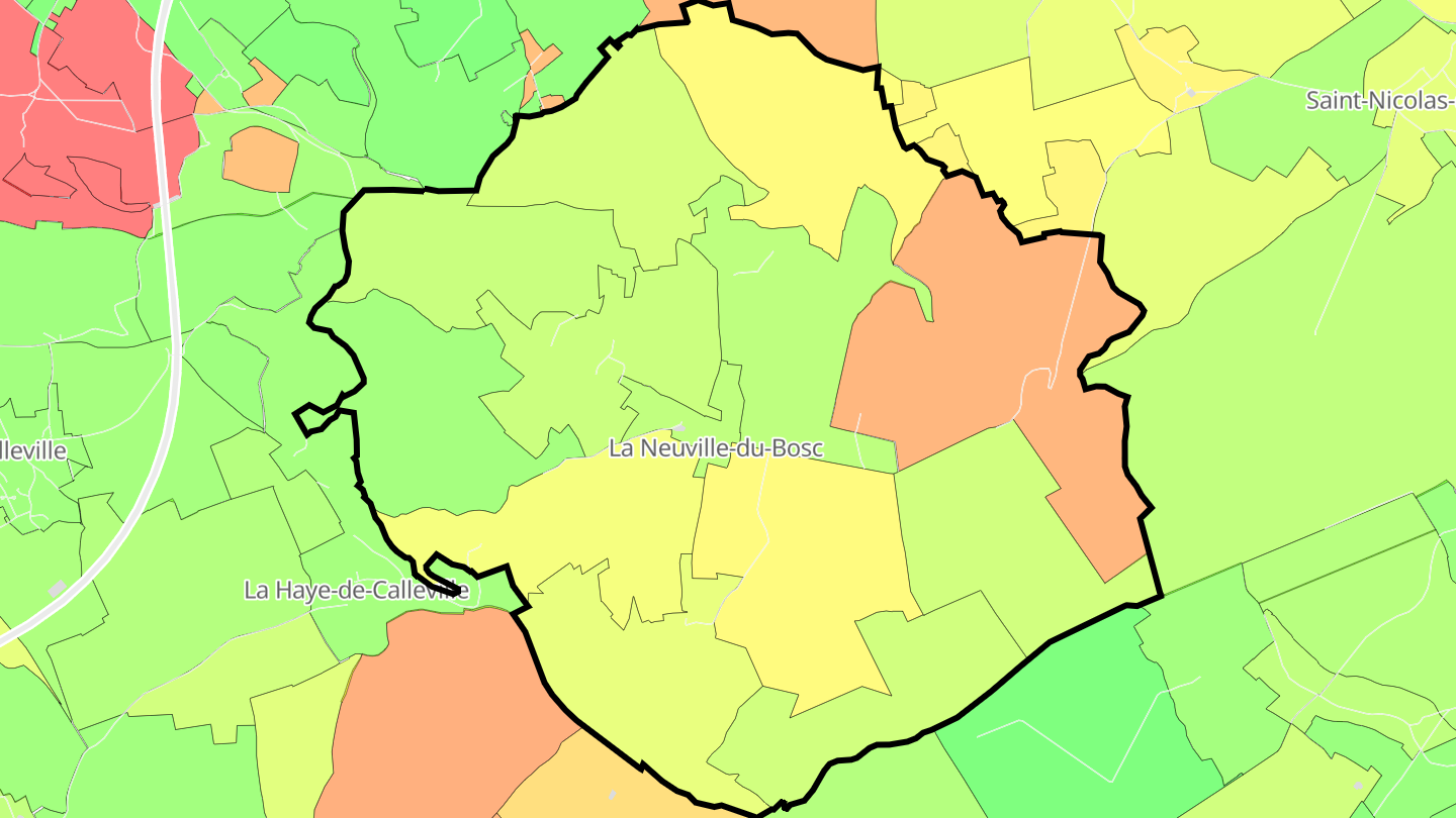 Carte des prix de l'immobilier La Neuville-du-Bosc