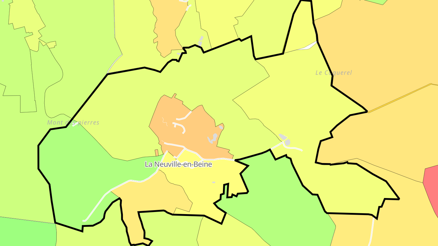 Carte des prix de l'immobilier La Neuville-en-Beine