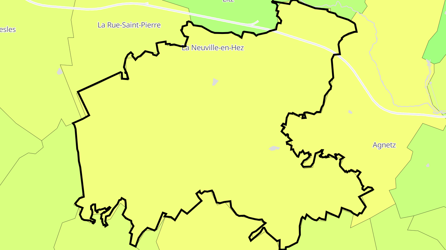 Carte des prix de l'immobilier La Neuville-en-Hez