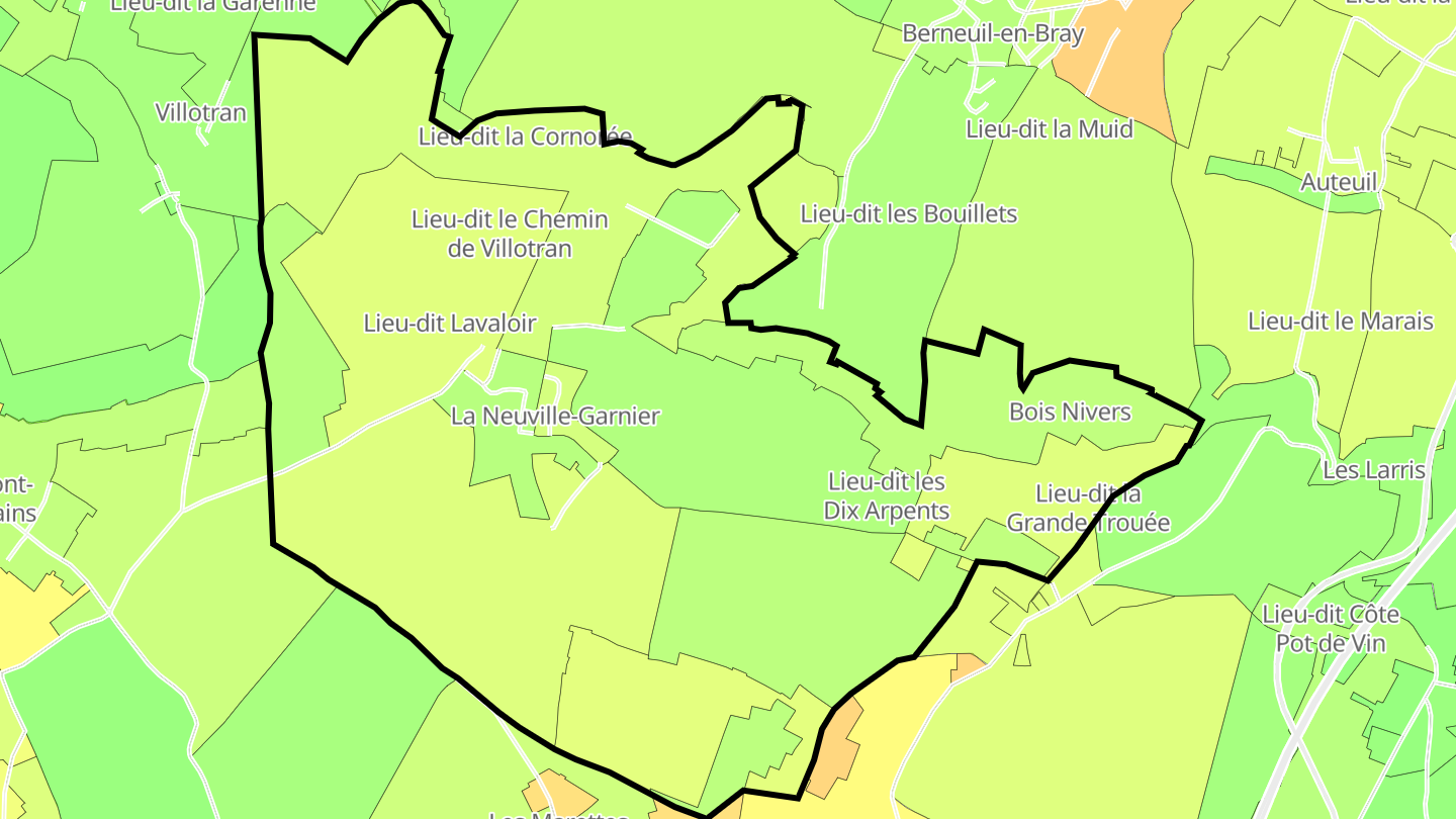 Carte des prix de l'immobilier La Neuville-Garnier
