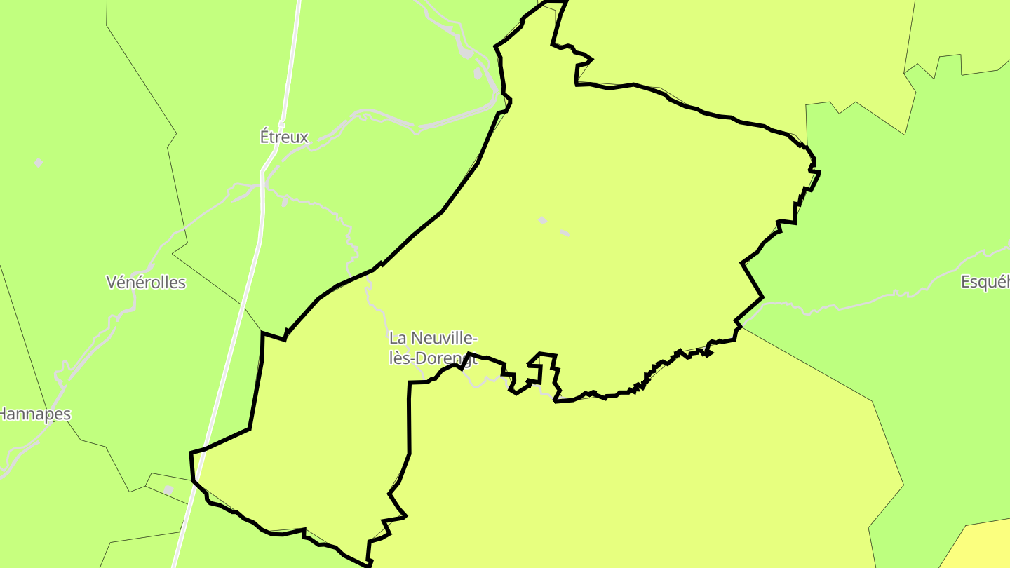 Carte des prix de l'immobilier La Neuville-lès-Dorengt